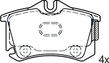 Omnicraft NAMJ2K021AGAA - Тормозные колодки, дисковые, комплект autospares.lv