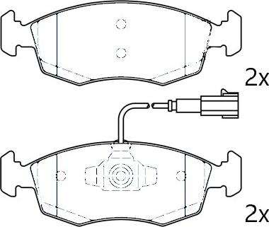 Omnicraft NAMJ2K021AKAA - Тормозные колодки, дисковые, комплект autospares.lv