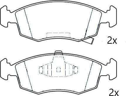 Omnicraft NAMJ2K021AMAA - Тормозные колодки, дисковые, комплект autospares.lv