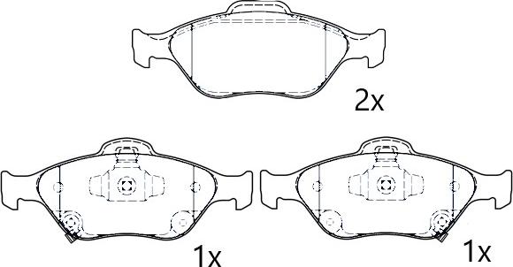 Omnicraft NAMJ2K021CBAA - Тормозные колодки, дисковые, комплект autospares.lv