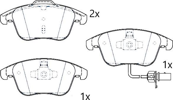 Omnicraft NAMJ2K021CFAA - Тормозные колодки, дисковые, комплект autospares.lv