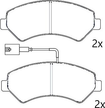 Omnicraft NAMJ2K021FSAA - Тормозные колодки, дисковые, комплект autospares.lv