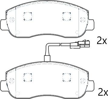 Omnicraft NAMJ2K021FZAA - Тормозные колодки, дисковые, комплект autospares.lv