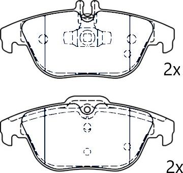 Omnicraft NAMJ2M007BTAA - Тормозные колодки, дисковые, комплект autospares.lv