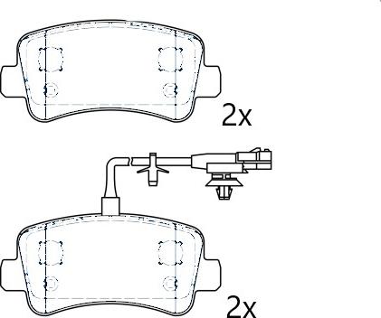 Omnicraft NAMJ2M007CJAA - Тормозные колодки, дисковые, комплект autospares.lv