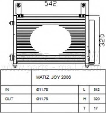 Onnuri GCDD-021 - Конденсатор кондиционера autospares.lv