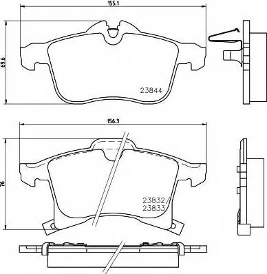 Opel 93192578 - Тормозные колодки, дисковые, комплект autospares.lv