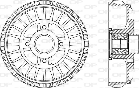 Open Parts BAD9091.31 - Тормозной барабан autospares.lv