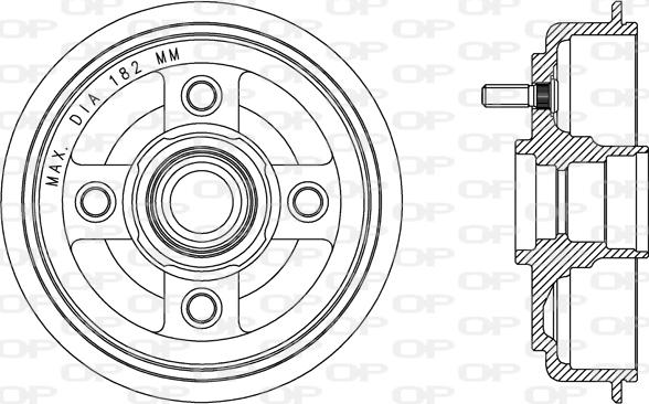 Open Parts BAD9056.40 - Тормозной барабан autospares.lv