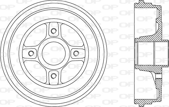 Open Parts BAD9069.30 - Тормозной барабан autospares.lv