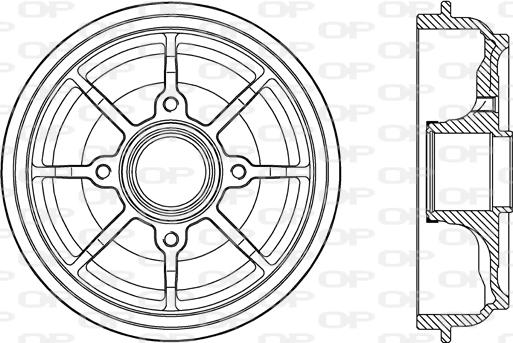 Open Parts BAD9086.30 - Тормозной барабан autospares.lv