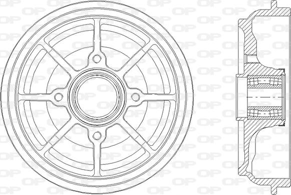 Open Parts BAD9086.31 - Тормозной барабан autospares.lv