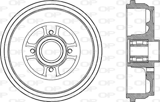 Open Parts BAD9087.31 - Тормозной барабан autospares.lv