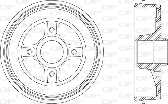 Open Parts BAD9039.30 - Тормозной барабан autospares.lv