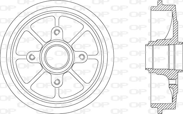 Open Parts BAD9030.30 - Тормозной барабан autospares.lv