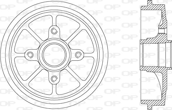 Open Parts BAD9029.30 - Тормозной барабан autospares.lv