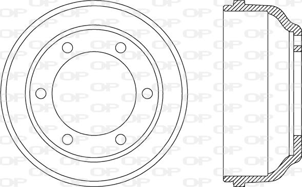 Open Parts BAD9022.10 - Тормозной барабан autospares.lv