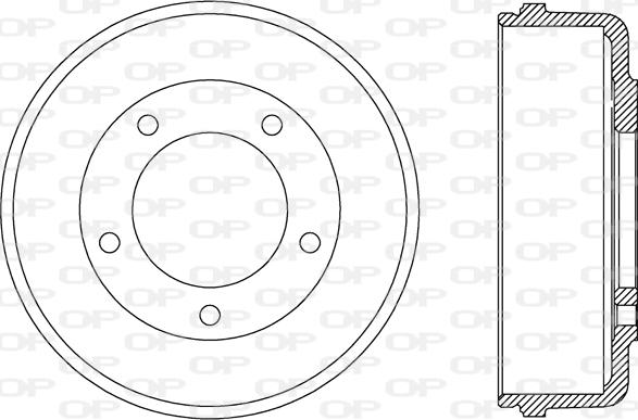 Open Parts BAD9074.10 - Тормозной барабан autospares.lv