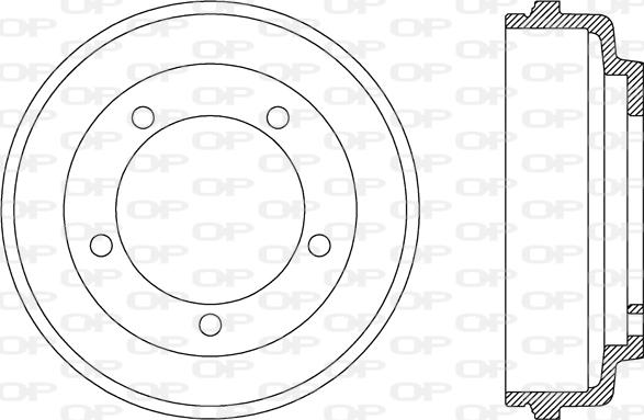 Open Parts BAD9075.10 - Тормозной барабан autospares.lv