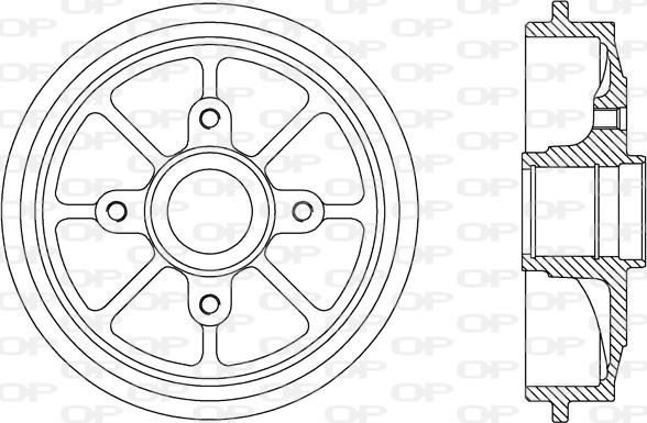 Open Parts BAD9070.30 - Тормозной барабан autospares.lv