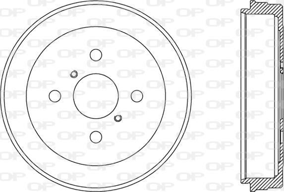 Open Parts BAD9077.10 - Тормозной барабан autospares.lv