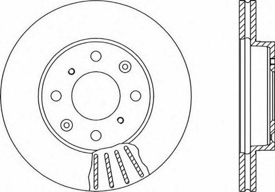 Open Parts BDA1213.20 - Тормозной диск autospares.lv