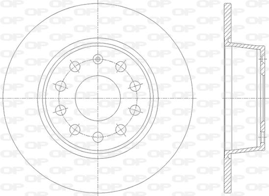 Open Parts BDA2865.10 - Тормозной диск autospares.lv