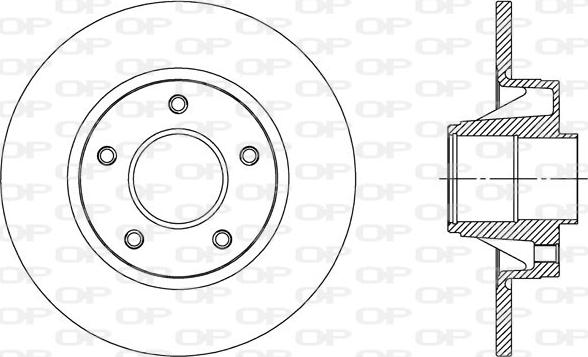 Open Parts BDA2305.10 - Тормозной диск autospares.lv