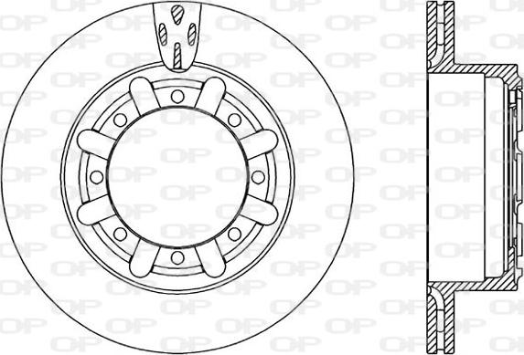 Open Parts BDA2320.20 - Тормозной диск autospares.lv