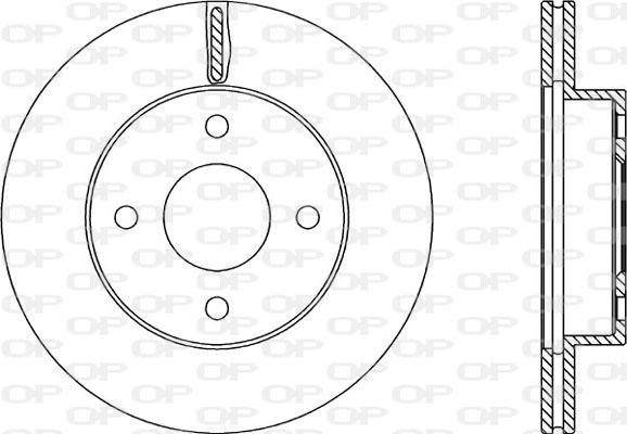 Open Parts BDA2216.20 - Тормозной диск autospares.lv