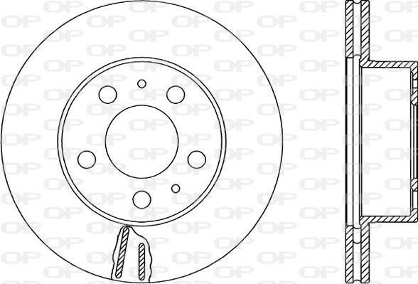 Open Parts BDR1601.20 - Тормозной диск autospares.lv