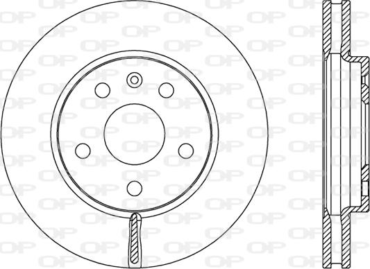 Open Parts BDR2498.20 - Тормозной диск autospares.lv