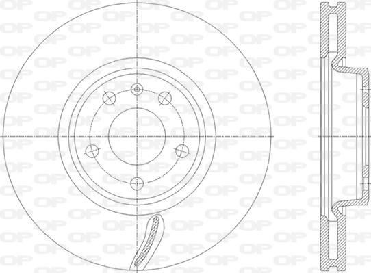 Open Parts BDR2843.20 - Тормозной диск autospares.lv