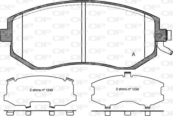 Open Parts BPA0951.04 - Тормозные колодки, дисковые, комплект autospares.lv