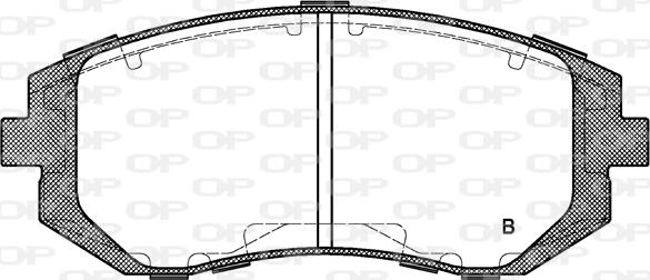 Open Parts BPA0951.02 - Тормозные колодки, дисковые, комплект autospares.lv