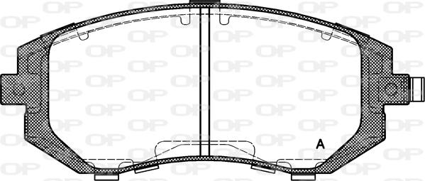Open Parts BPA0951.11 - Тормозные колодки, дисковые, комплект autospares.lv