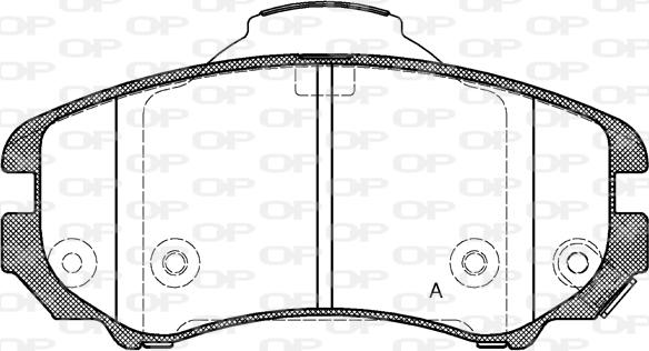 Open Parts BPA0953.02 - Тормозные колодки, дисковые, комплект autospares.lv