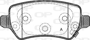 Open Parts BPA0957.22 - Тормозные колодки, дисковые, комплект autospares.lv