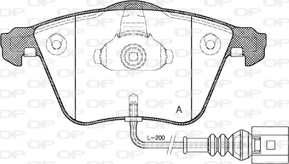 Open Parts BPA0964.41 - Тормозные колодки, дисковые, комплект autospares.lv