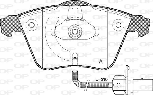 Open Parts BPA0964.02 - Тормозные колодки, дисковые, комплект autospares.lv