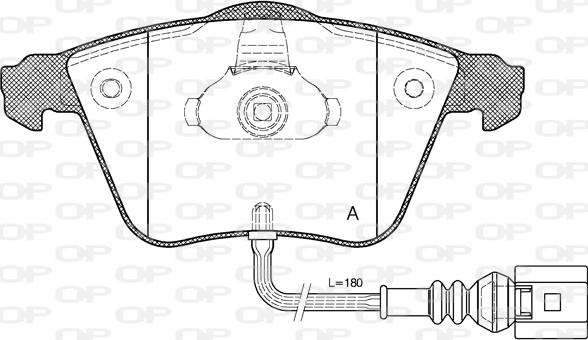 Open Parts BPA0964.32 - Тормозные колодки, дисковые, комплект autospares.lv