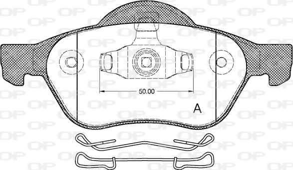 Open Parts BPA0962.10 - Тормозные колодки, дисковые, комплект autospares.lv