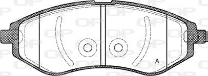 Open Parts BPA0986.02 - Тормозные колодки, дисковые, комплект autospares.lv