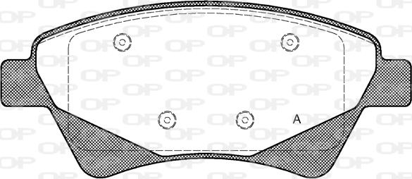 Open Parts BPA0976.20 - Тормозные колодки, дисковые, комплект autospares.lv