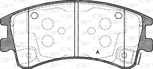 Open Parts BPA0970.02 - Тормозные колодки, дисковые, комплект autospares.lv