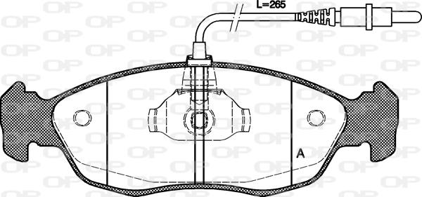 Open Parts BPA0461.02 - Тормозные колодки, дисковые, комплект autospares.lv
