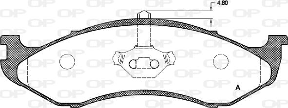 Open Parts BPA0467.00 - Тормозные колодки, дисковые, комплект autospares.lv