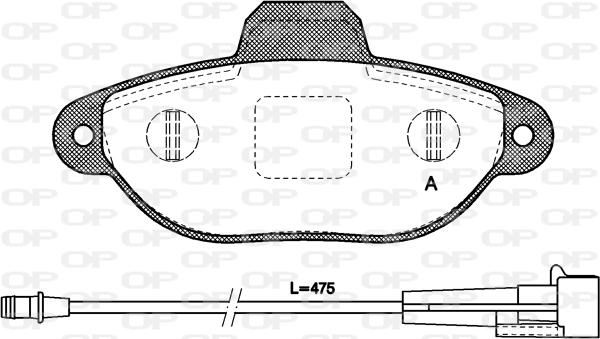 Open Parts BPA0414.01 - Тормозные колодки, дисковые, комплект autospares.lv