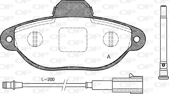 Open Parts BPA0414.21 - Тормозные колодки, дисковые, комплект autospares.lv