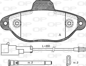 Open Parts BPA0414.22 - Тормозные колодки, дисковые, комплект autospares.lv